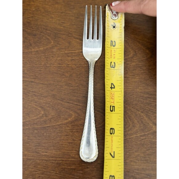 Oneida Belmont Lyons Stainless Nickel 18/10 Rope Edge Silverware Set Of 6 Forks - Picture 13 of 16